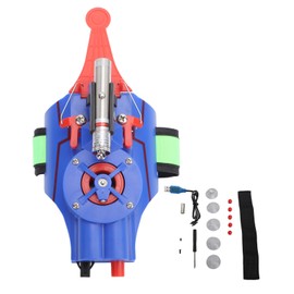 Kids String Launcher Toy 5pcs Suction Cup 5pcs Magnet Wall Adhesive Launcher Game Toy with Laser Pen Blue