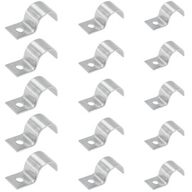 15 PCS 304 Stainless Steel Single Hole Pipe Clamps,Conduit or Pipe Mounting Bracket,Ø10 mm Ø16 mm Ø20 mm Pipe Clips