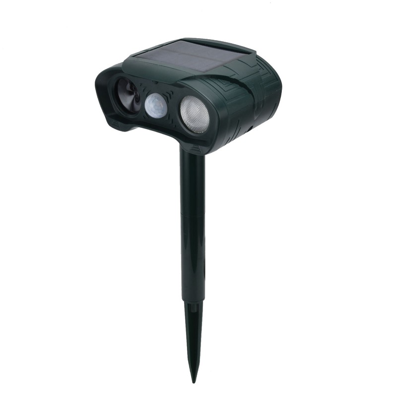 Ultrasonic Animal Repeller Solar Powered Cats Dogs Mouse Repellent for