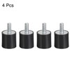 sourcing map M4 Male Socket Rubber Mounts Vibration Insulators Shock