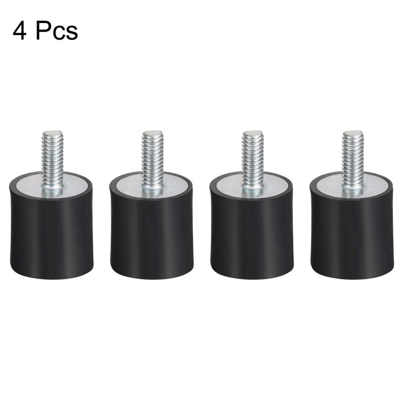 sourcing map M4 Male Socket Rubber Mounts Vibration Insulators Shock