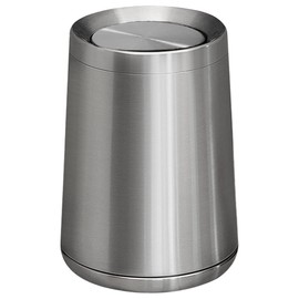 LEASYLIFE 10 L/2.6Gallen,Swing Lid Trash Can,Brushed Stainless Steel Garbage Can with Flipping Lid,for Bathroom, Kitchen,Living Room,Bedroom,Hotel (Silver)