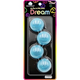 Dream World Glow In The Dark Ponytail Holder 42 MM Bead Blue 2 Piece Pack