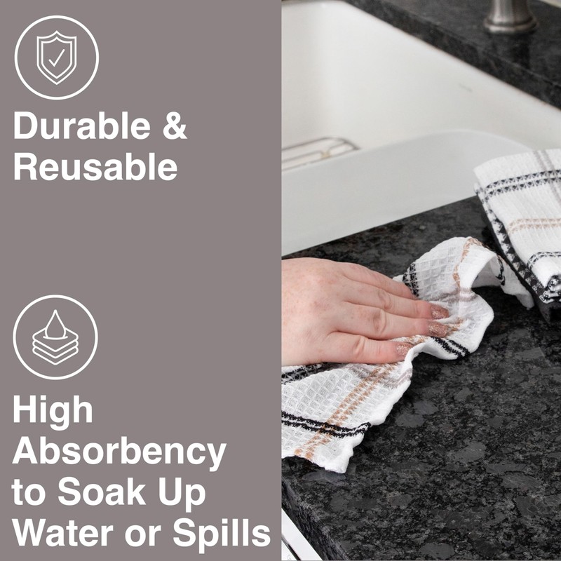 T-Fal Premium Waffle Dish Cloths: Highly Absorbent, Super Soft Long