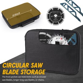 ZIORS Portable Zipper Saw Blade Storage Case,Empty Case for Sawzall Saws/Sabre Saws Organization,Wood Pruning Saw Blades Carring Cases Reciprocating Universal Multitool Blades Holder Bag Only