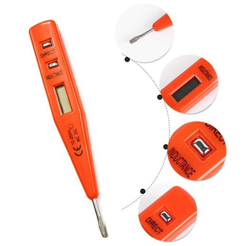 PARENCE. - 12-250V LCD Electronic Voltage Tester - Accurate Diagnostic