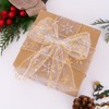 G2PLUS Snowflake Organza Ribbon with Wire, 6 cm Gold Snowflake