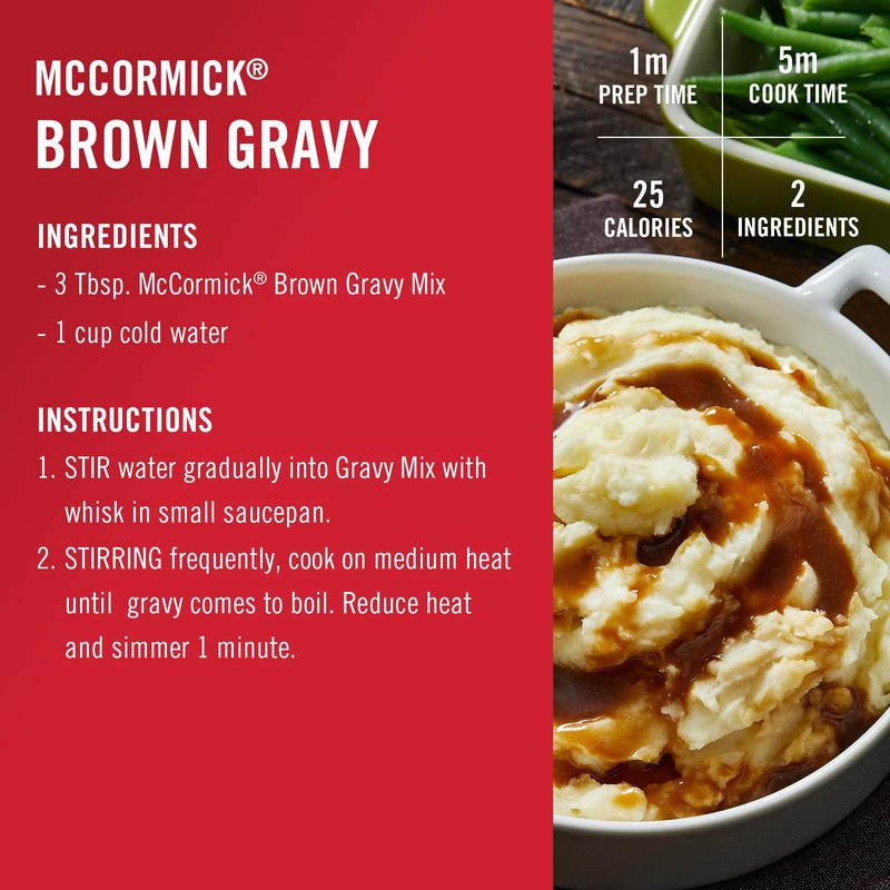 McCormick Brown Gravy Seasoning Mix, 21 oz Bottle
