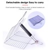 Grill Basket - Stainless Steel BBQ Portable Foldable Cooking Grate