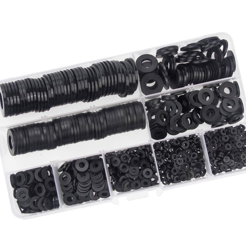 Sutemribor Nylon Flat Washer Assortment Set 600 Pieces, 9 Sizes