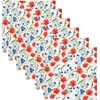 REDBEST Napkin, cloth napkin, pack of 6, 100% cotton, poppy,