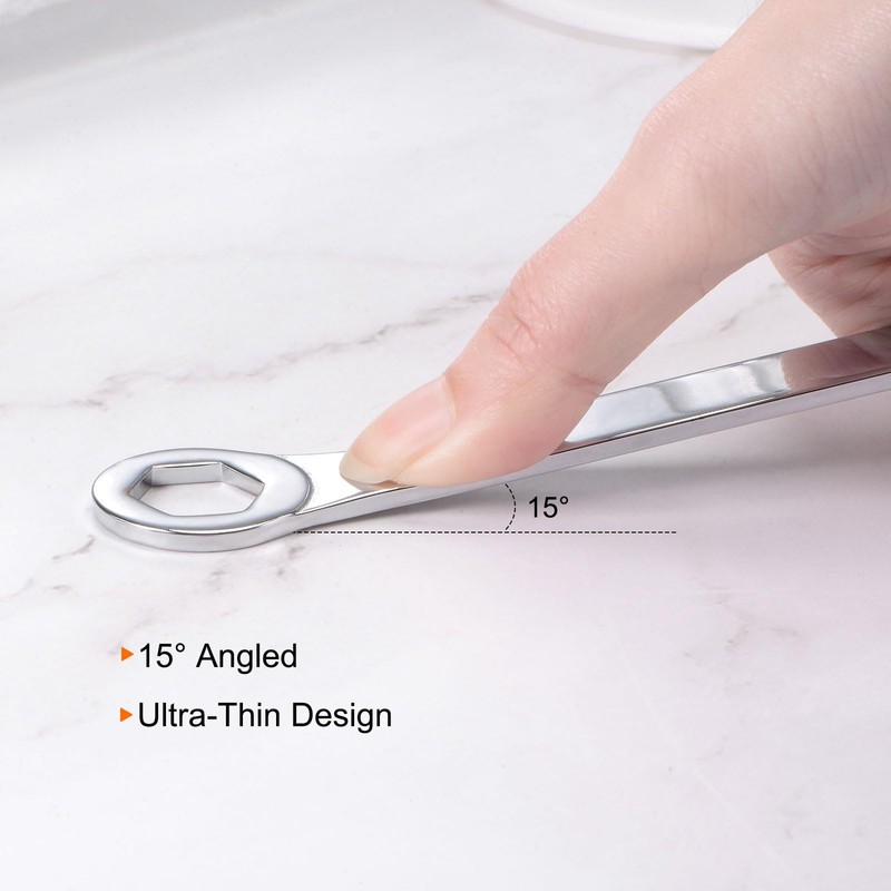 sourcing map Thin Ring Spanner with Offset 6-Point End and