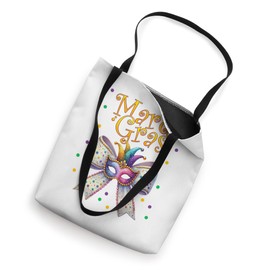 Mardi Gras Coquette Bow Mask Beads Confetti NOLA Carnival Tote Bag