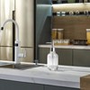 UHEY HOME Glass Soap Dispenser Bathroom Kitchen11.8oz Refillable Liquid Soap