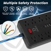 DUKVI Surge Protector Power Strip with 10 Widely-Spaced Outlets &