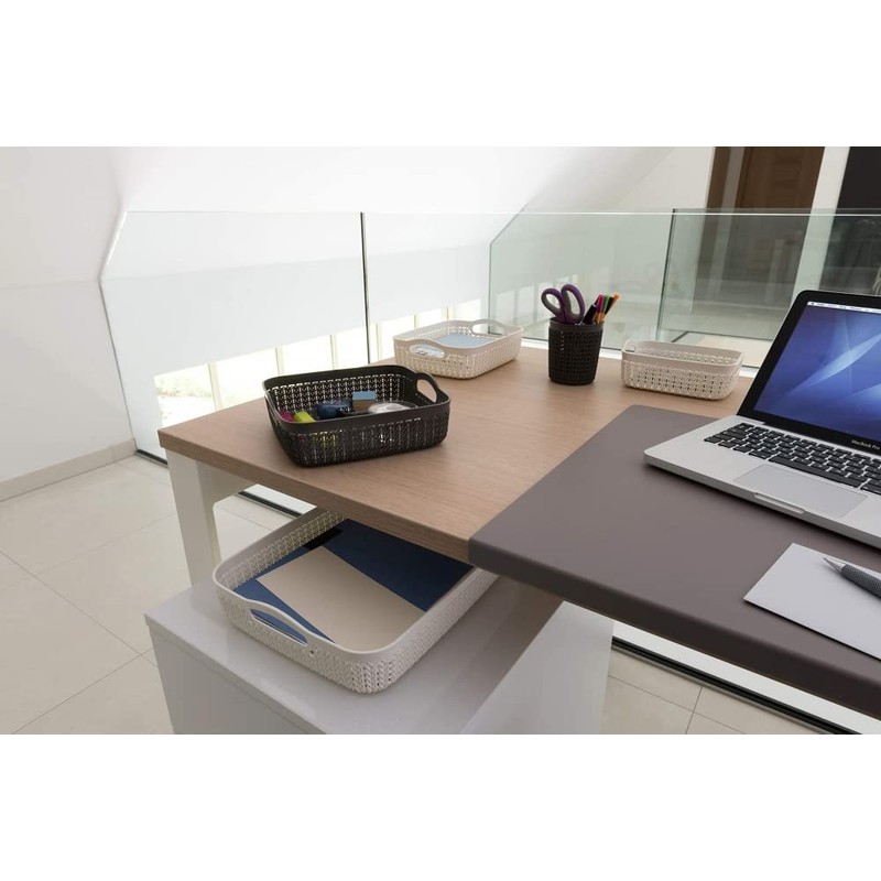 CURVER Basket, plastic, off-white, 35,20 x 26,8 x 7,4 cm