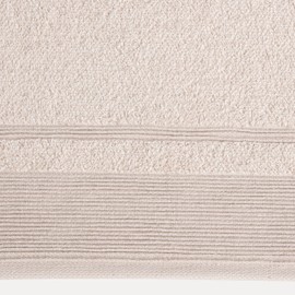 Möve Wellbeing Pearl Structure with Piping Bath Towel 67 x 140 cm, Hand Towel - Made in Germany, 85% Organic Cotton 15% Linen, Natural