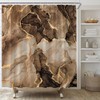 YSATNSFT Brown Marble Shower Curtain Abstract Marble Texture Art Modern