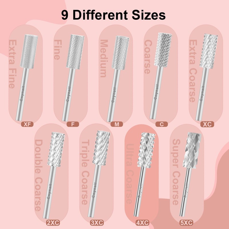 Cnynail 3/32" 5.35MM Small Barrel Flat Top Bit Tungsten Carbide