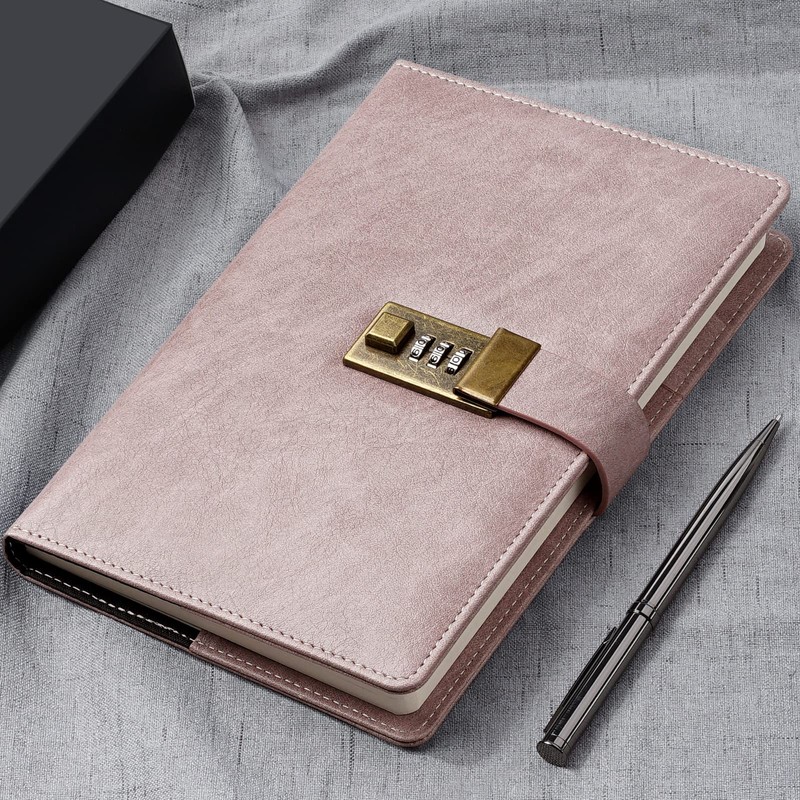 WEMATE Diary with Lock, A5 Journal with Lock 240 Pages,