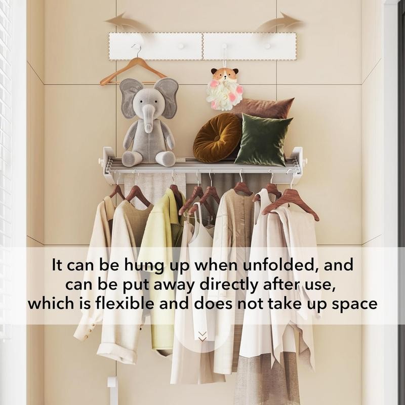 Drying Rack Clothing Upgrade,Clothes Drying Rack Wall Mounted,Laundry Drying Rack