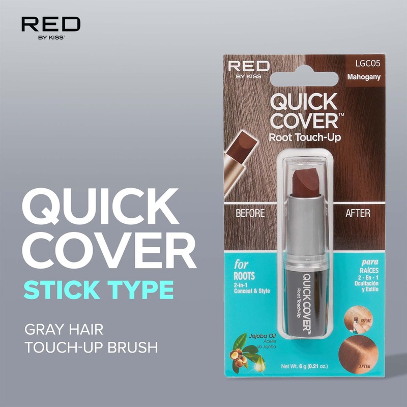 RED by Kiss Quick Cover Root Touch Up Stick, Water-Resistant