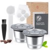 Refillable Coffee Capsules Stainless Steel Reusable Nespresso Pods Compatible with