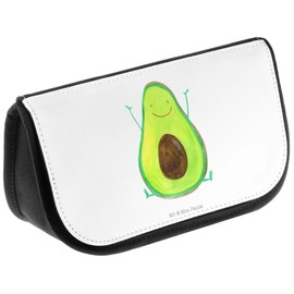 Mr. & Mrs. Panda Avocado Happy Cosmetic Bag, White, Hand Drawn