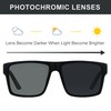 LYZOIT Photochromic Square Sunglasses for Men Women Polarized Oversized Big
