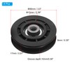 PATIKIL Universal Bearing Pulley Wheel 90mm/3.5", 4 Pcs Nylon Bearing
