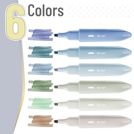 Mr. Pen- Aesthetic Highlighters, 6 Pack, Chisel Tip, Highlighters Assorted Colors, Bible Highlighters and Pens No Bleed, Cute Highlighters, No Bleed Highlighters for Bible Pages No Bleed