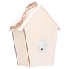 2Pcs Bird House with Warm Light Hollow Flowers Patterns Bird