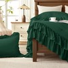 Andency Dark Green Comforter Set Queen Size, Lightweight Fluffy Farmhouse