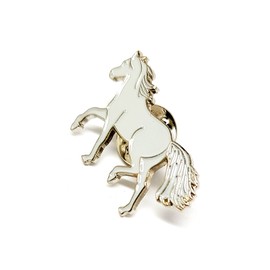 Mainly Metal Grey Metal Enamel Pin Badge Brooch Horse Riding Equestrian