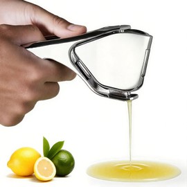 iStarcas Lemon Squeezer, Stainless Steel Lemon Juicer, Hand Juicer, Manual Citrus Squeezer, Handheld Squeeze Lemons Citrus Lime Orange (Silver)