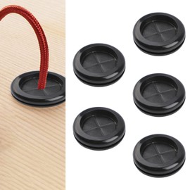 MOROBOR Flexible Rubber Cable Cord Grommet, 10pcs 45mm Rubber Grommets Desk Cable Hole Cover Rubber Wire Organizer for Office Computer TV Console & Other Furniture/Black