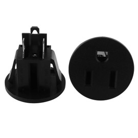 AXLIZER 2pcs US Type Industrial Plug Panel Mount Outlet Power Socket UL Certification Three-core Copper Foot AC Power Socket American Plug Panel Mount Socket