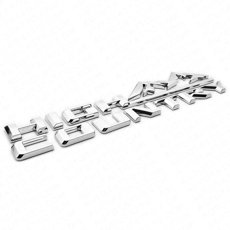 2Pcs High Country Emblems Side Door Letter Logo Car Badge