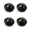 4Pcs Black Desk Flag Holders, 2 Holes Plastic Mini Flag