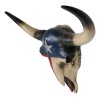 Southwest Longhorn Cow Steer Skull With Texas Lone Star State