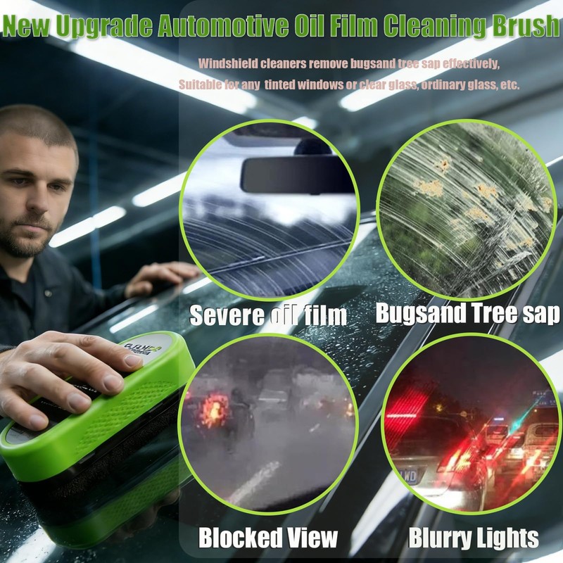 2 Set Clear Vision Windshield Cleaner,Clear Vision Glass Cleaner