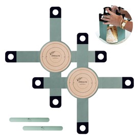 Sourdough Silicone Bread Sling for Dutch Oven 2 PCS - Food-Grade Non-Stick Dough Transfer Tool with 4 Arms, 9" Long, Center Markings - Sourdough Gifts