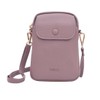 Balcos One Size Women's Vertical Shrink Leather Pochette, purple