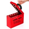 WUWEOT Group Lock Box, Red Portable Lockout Tagout Box Loto