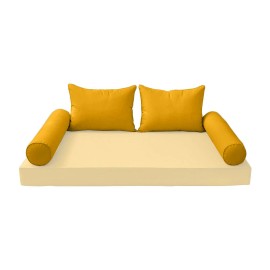 *COVER ONLY*-Style 4 Outdoor Bolster Pillow Cushion Same Pipe Queen AD108