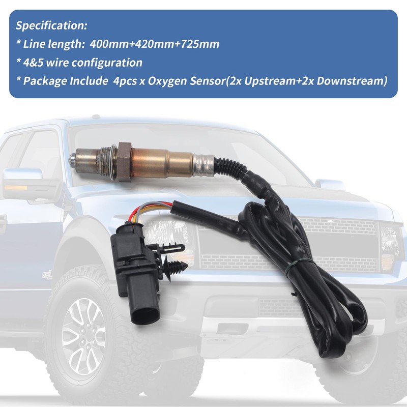 4PCS Oxygen O2 Sensor 4PCS Fit for Ford 2011 2012