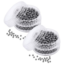 nuoshen 2 x 400 pieces stainless steel cleaning beads, 3 mm, 2 tins
