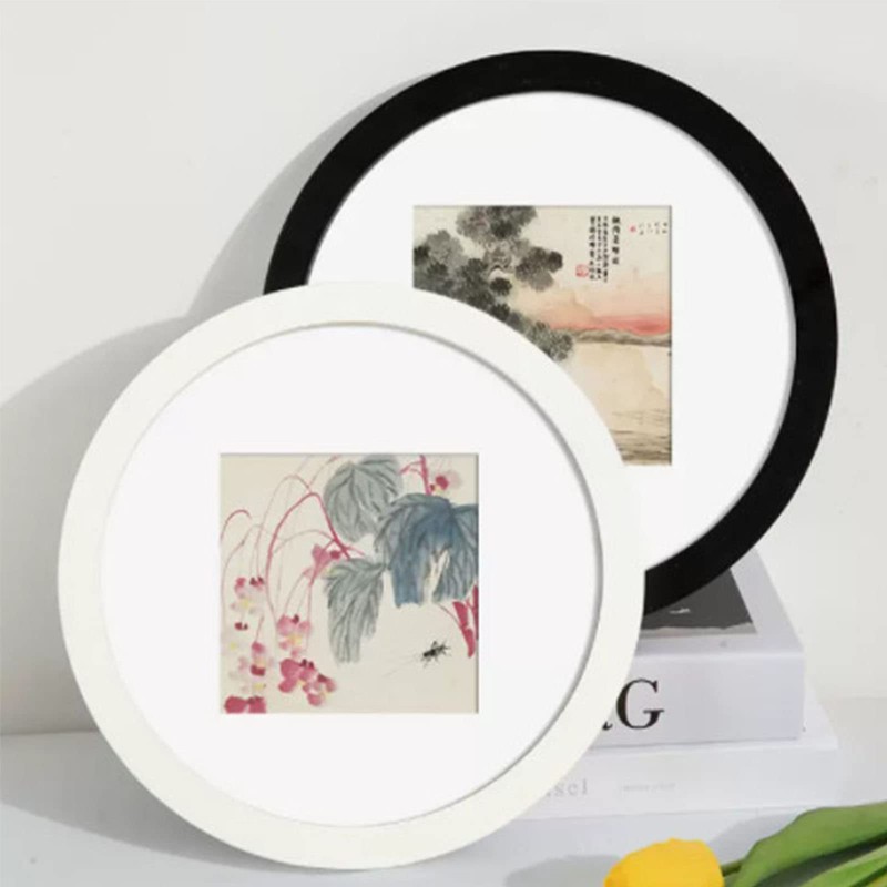 Set of 3 Upgraded Round Photo Frames 8 Inch -