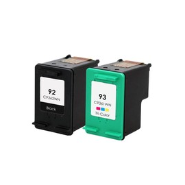 Compatible Ink Cartridge Replacement for HP C9362WN, C9361WN (92/93) Black & Tri-Color Ink Ctg (Black-210 YLD, Tri-Color-175 YLD) for use in 5420V, 5440, 5440V, 5440XI, 5442 (2 Pack)