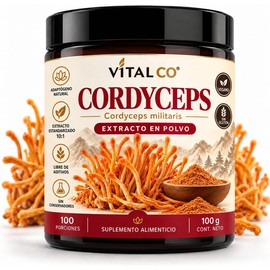 Hongo Cordyceps - Extracto Puro en Polvo 100 g - El hongo de la resistencia - Suplemento Natural - Energía diaria